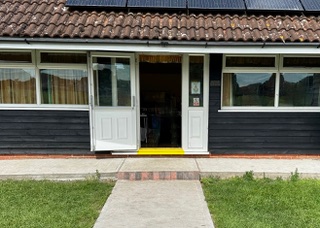 steps into fire exit